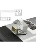 5.5KW CNC Spindle Motor Square Air Cooled Built For Heavy Milling ER3.2 Chuck 380V 600Hz 18000 RPM connector detail