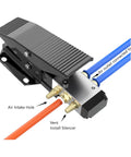Five Way Three Position Foot Operated Pneumatic Valve With Center Closed Return 1 MPa G One Quarter Inch Port Aluminum Alloy Body
