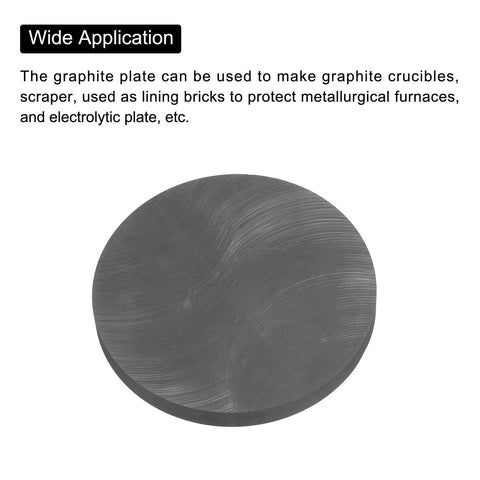 Round Graphite Block Disk Ingot High Purity Graphite Electrode Plate Sheet 100x10mm for melting, casting, electrolysis, lab use.