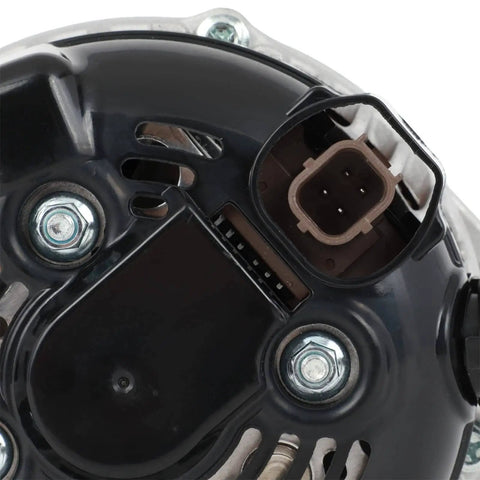 Close-up view of electrical connections on Beefy 12V 130Amp High Output Alternator Replacement For Honda Odyssey 2013 2014 2015 2016 2017 3.5L V6 With 6 Groove Pulley Easy Install OE Style Fitment 31100 RV0 A11