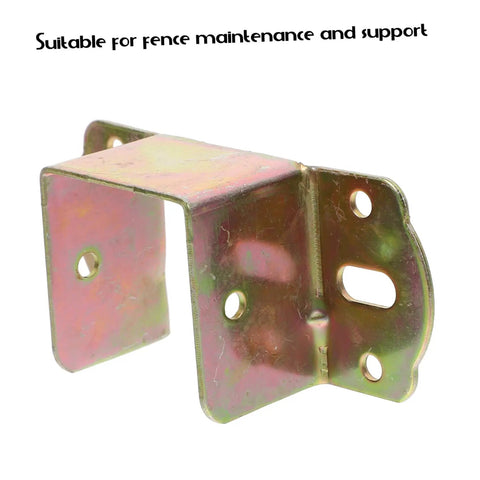 Galvanized Iron Fence Bracket Repair Kit 10 Piece For Wood Rail Supports Heavy Duty Fencing Brackets For Outdoor Garden And Backyard Durable Rail Fix Easy Install Weatherproof No Fuss DIY Ready
