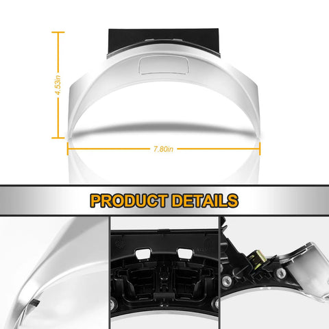 MercedesBenz Front Center Console Armrest Box Release Button Cover Replacement For 2015 To 2021 C Class W205 C200 C300 AMG C63 C400 C450 And 2015 To 2022 GLC Series GLC300 GLC43 GLC63 A2056803407 2056803711 Easy Install No Fuss Fit silver finish dimensions