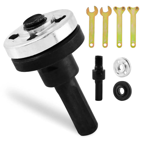Set Of 2 Electric Drill Angle Grinder Connecting Rod Adapters With Spanner And Flange Nut 10mm Drill Arbor Mandrel for discs