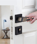 Heavy Duty Zinc Alloy Door Handle Set Pair For Interior Doors With Thickened Panel Pulls Ideal For Bedroom Living Room Locker And Home Use Built To Last Durable Hardware Easy Install Smooth Operation installation