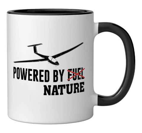 Glider Pilot Mug For Sailplane Fans, Ceramic Coffee Cup In Black And White, Soaring Aviation Enthusiast Gift with glider graphic