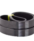 Heavy Duty Timing Belts For 240J-PJ610 And 250J-PJ635 showing 12 rib design for smooth, quiet operation and vibration reduction