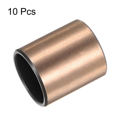Top Shelf 3/4 Inch Sleeve Bearings And Plain Oilless Bushings 7/8 OD By 1 Inch Length 10 Piece Set Carbon Steel bronze bushing, close-up view.