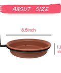 Built Tough Tree Mounted Bird Feeder With Brick Red Bath Tray 8.5 Inch Diameter 1.85 Inch Deep Heavy Duty Iron Finish Easy Screw In