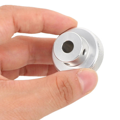 Heavy Duty Mini Lathe Handwheel Made From Durable Aluminum Alloy Featuring Precise Knob Grip And Anti Slip Design For Super Smooth Milling Machine Controls With Compact 0.27 Inch Inner Bore Size, hand-held view