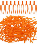 Set Of 100 Plastic Planting Forks For Strawberries And Grapevines, 65mm Grape Press, Pro Grade Durable Orange Vine Tendril Plant Supports