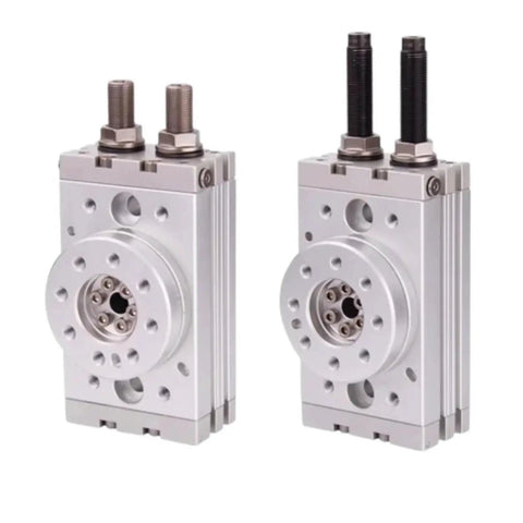 Built Tough Rotary Cylinder With Slick Pneumatic Actuator For Smooth Heavy Duty Workflows And Reliable High Torque Shaft Rotation plug and play setup.