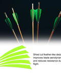 50 Pack 5 Inch Turkey Feather Arrow Vanes Right Wing Fletching Fluorescent Green For DIY Target Shooting And Practice