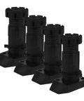 Adjustable Furniture Legs for Cabinets Black 4 Pack Heavy Duty ABS Leveling Feet Moisture Resistant Support Feet