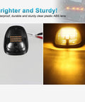 Amber 24 LED Smoke Cab Roof Marker Lights Kit With Wire Harness For 1500 2500 3500 4500 5500 Series Pickup Trucks 2003 2018 five pack UV ABS