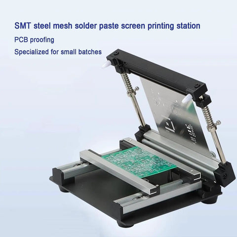 Pro-Grade SMT Steel Mesh Solder Paste Printing Table For PCB Stencil Printer With Precise Positioning No-Fuss Manual Paste Printing For Small To Medium PCB Assembly 20 Cm, manual PCB stencil printer