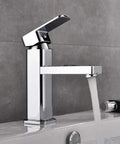 Single Handle Chrome Bathroom Faucet For One Hole Washbasin Deck Mount No Fuss Install With Ceramic Cartridge Leak Proof Design
