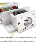 Beefed Up CNC Linear Rail Guide With 100mm Rails And 1605 Ballscrew SFU1605 Slide Stage showing Nema23 motor bracket