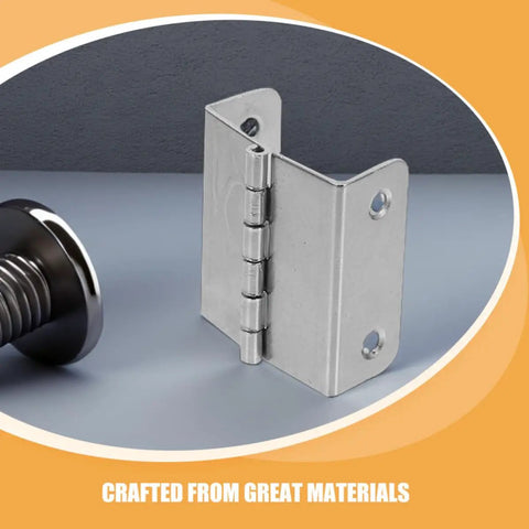 Four Fold Stainless Steel Right Angle Hinge For Cabinet Doors And Furniture With 4 Hole Mount Folding Bifold Design