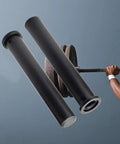 Adapter Sleeve Converts 1 Inch Barbell Posts To 2 Inch Posts 8 Inch Long Heavy Duty PP, showing two black sleeves