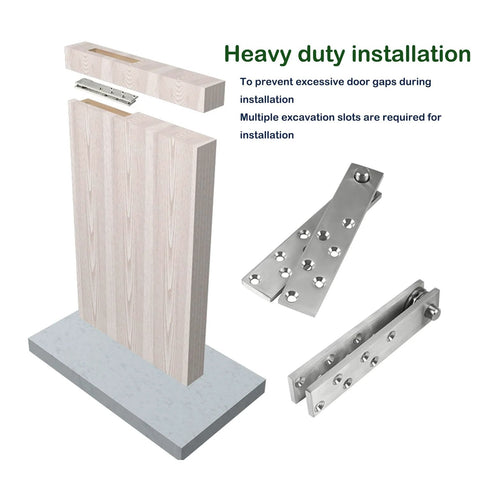 Hidden Door Pivot Hinges With 360 Degree Rotation Heavy Duty Stainless Steel shown for secret door bookcase installation