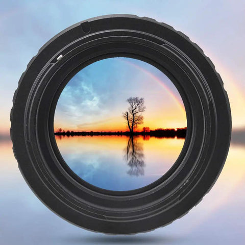 T2 2 Inch Telescope Adapter Ring For Camera Mounting Metal T Adapter with sunset reflection through lens