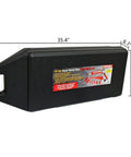 Pro Grade 10 Ton Hydraulic Auto Body Repair Kit With Blow Case, featuring dimensions 35.4 x 6.7 x 15 inches, portable carry case