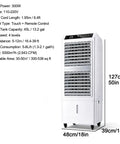 Heavy Duty Evaporative Portable Air Cooler With Beastly 2943 Cfm Airflow And 13.2 Gallon Tank, vertical design with remote control.