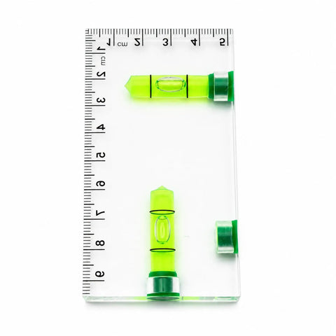 RuiJOTWAT Clear Magnetic Spirit Level Dual Direction Mini Spirit Level Tool For Carpentry Diy Projects on white background.