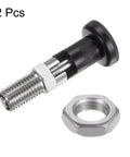 Top Shelf 2 Pc Push Fit Ball Nose Spring Plunger Set With M12x15 Thread And 6mm Pin Dia showing a stainless steel plunger and nut.