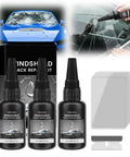Ultimate Windshield Crack Repair Kit With 30ml Glass Repair Liquid 4 Step DIY Quick Fix Includes Towel Blade And 5 Curing Films Universal Cracks Gone Glass Repair For Cars 2026 Advanced Formula with bottles, curing films, and tools visible.