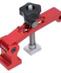 Must Have 6061 Aluminum T Track Hold Down Clamp Mini Stop Block in red anodized finish for woodworking and metalworking projects