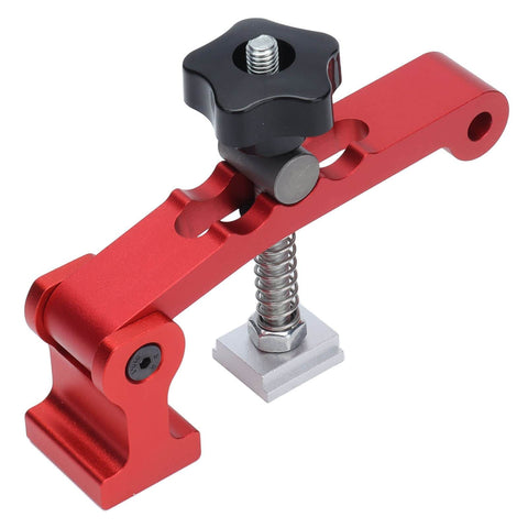 Must Have 6061 Aluminum T Track Hold Down Clamp Mini Stop Block in red anodized finish for woodworking and metalworking projects