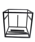 Heavy Duty 3D Printer Frame Kit With No Sweat Blind Joint Design 2020 Aluminum Extrusion and 6mm T Slot Profile for Quick Assembly showing black frame structure.