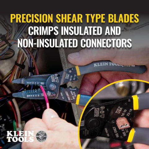 Electrician Multi Tool Wire Stripper Crimper Cutter Long Nose Design For 10 20 AWG Solid And 12 22 AWG Stranded In Use