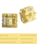 Creamy Yellow V5 Linear Keyboard Switches With LED Diffuser 5Pin 50gf Lubed For Mechanical Gaming Keyboards Thocky Sound