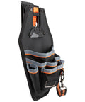 8 Pocket Electrician Tool Pouch For Quick Attach And Release On Tool Belts And MODBox Rail System in black 1680D fabric
