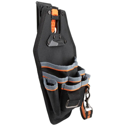 8 Pocket Electrician Tool Pouch For Quick Attach And Release On Tool Belts And MODBox Rail System in black 1680D fabric