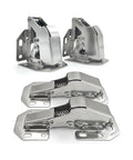 Hidden Hinge For Frameless Cabinets Surface Mount Concealed Door Hinge 2 Or 4 Piece Steel With Plated Finish
