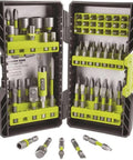Pro-Grade Screwdriver And Drill Bit Kit Set 70-Piece All-Purpose Hardware Bits For Wood Metal And Plastic in open case