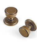 Antique Brass Cabinet Knobs 6 Pack With Spacers And Backplates, Drawer Pulls For Dresser And Kitchen Cabinets, Zinc Alloy Hardware