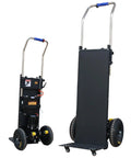 Heavy Duty Electric Stair Climber Hand Truck With 1500W Motor And 880lb Capacity Solid Rubber Wheels, lightweight aluminum frame and solid wheels.