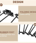 Hella Sturdy 12.6 Inch Foldable Hairpin Table Legs Built Solid Steel with rubber feet and folding design for custom desks.