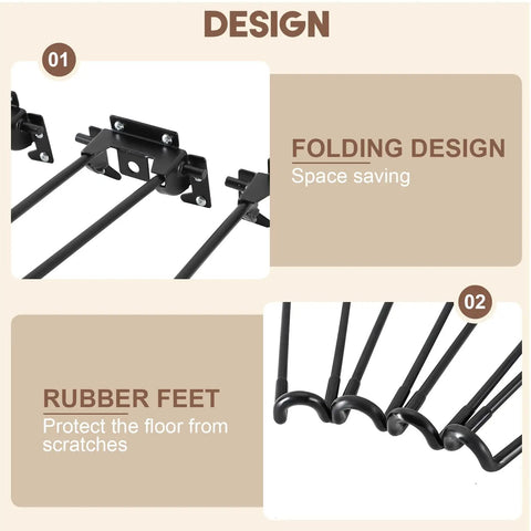 Hella Sturdy 12.6 Inch Foldable Hairpin Table Legs Built Solid Steel with rubber feet and folding design for custom desks.