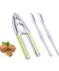 Heavy Duty Nut And Shell Cracker Set With No Slip Grip Handles Seafood Tools And Picks Walnut Crusher For All Nuts