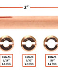 Pro Grade TIG Torch Consumables Kit With Gas Lens Setup For 17 18 26 Series Includes Tungstens And Nozzles In 1/16 3/32 And 1/8 Inch AK-3-GL-T