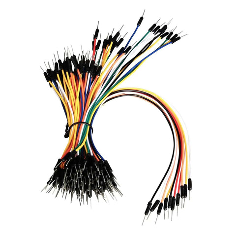 Bundle of colored jumper wires from All In One Arduino Starter Kit For DIY Makers With Three 830 Tie Point Breadboards 600 Resistors 200 LEDs
