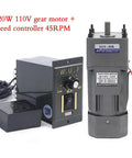 Heavy Duty Variable Speed Gear Motor For Garage Builds 110 Volt 120 Watt Single Phase AC Unit with speed controller.