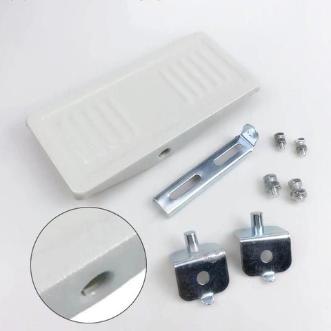 Heavy Duty Single Foot Pedal Replacement for Industrial Sewing Machines, Easy Install Pro Level Pedal for 700 Flanging Machines, Built Tough for Real World Repairs, Reliable Control and Durable Metal Construction, Quick Fit, white metal 21.5 x 10 cm pedal kit