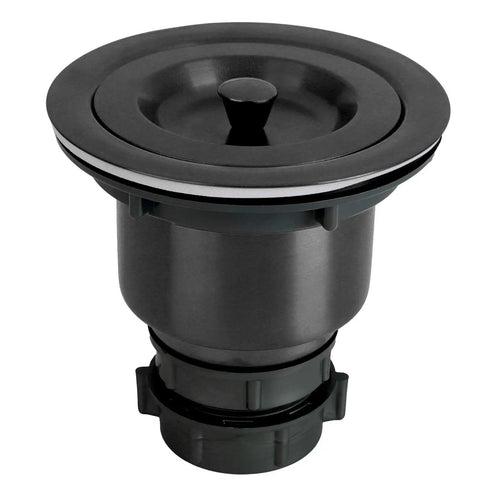 Gold Kitchen Sink Drain Assembly With Deep Removable Waste Basket, Strainer And Stopper For Three And A Half Inch Openings