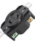 NEMA L5-20R Flush Mounting Locking Receptacle Twist Lock Socket For Generator 20 Amp 125V 2 Pole 3 Wire Grounding